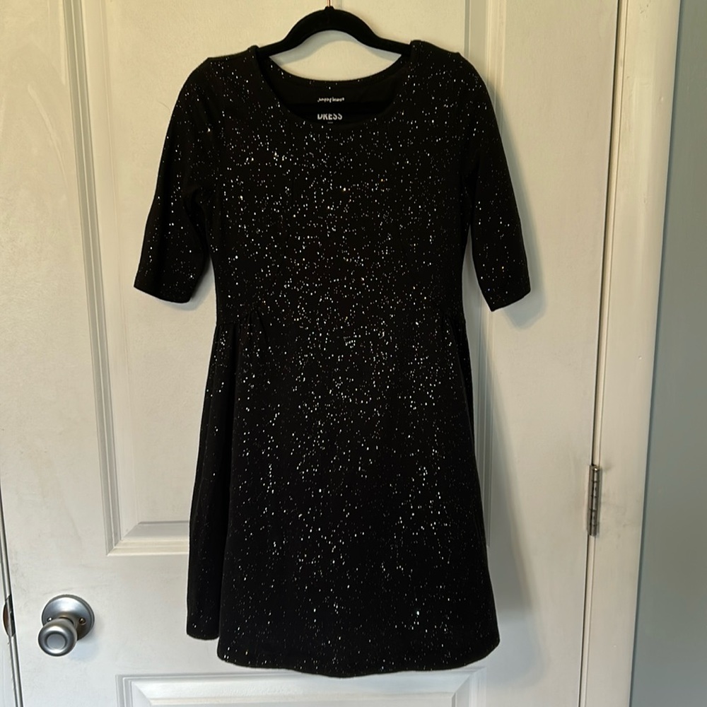 Jumping beans size 8 recess dress short sleeve black glittery